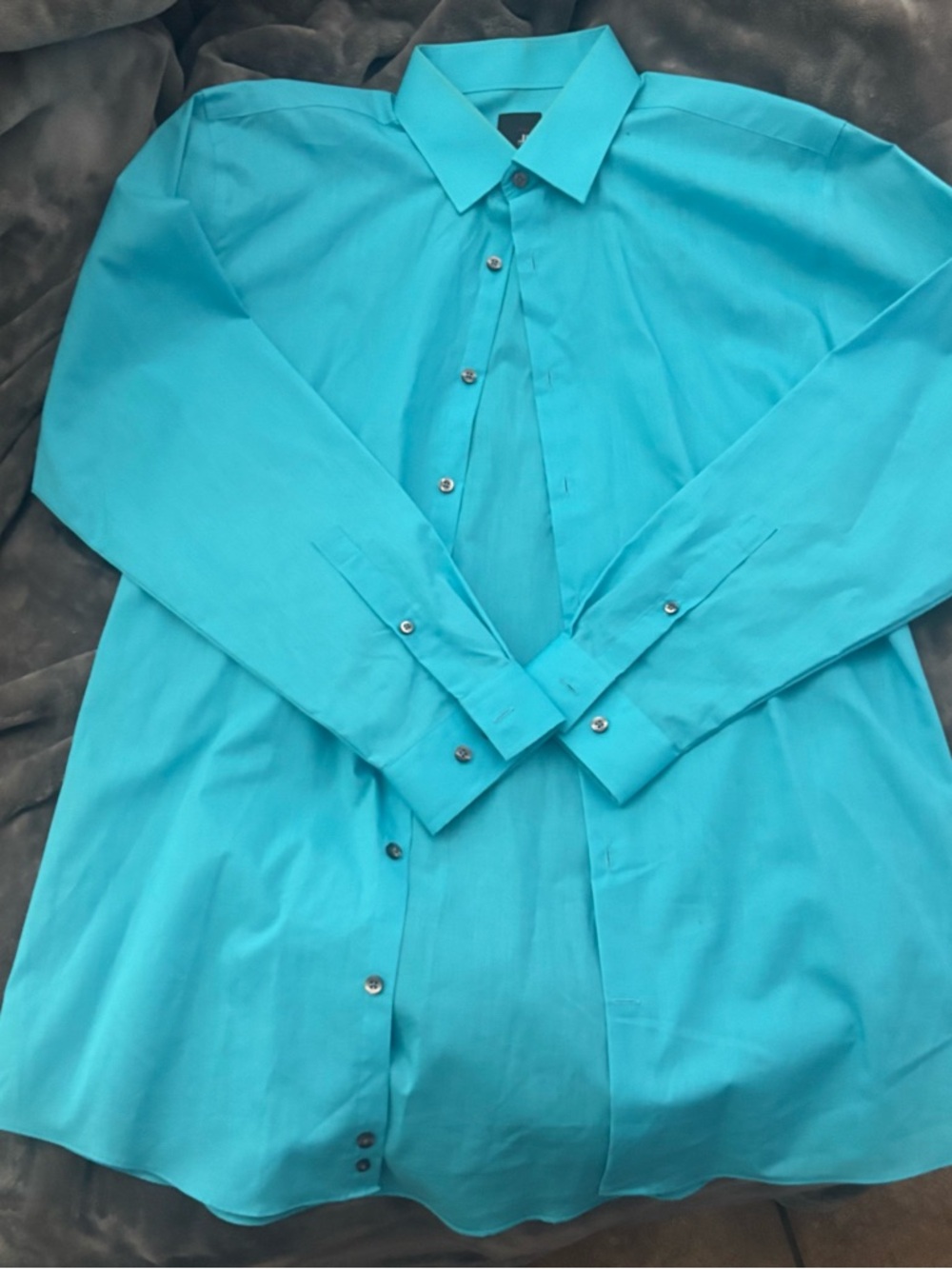 🖤2 for $12🖤 J Ferrar Slim Fit Long Sleeve Light Blue Teal Button Up Shirt